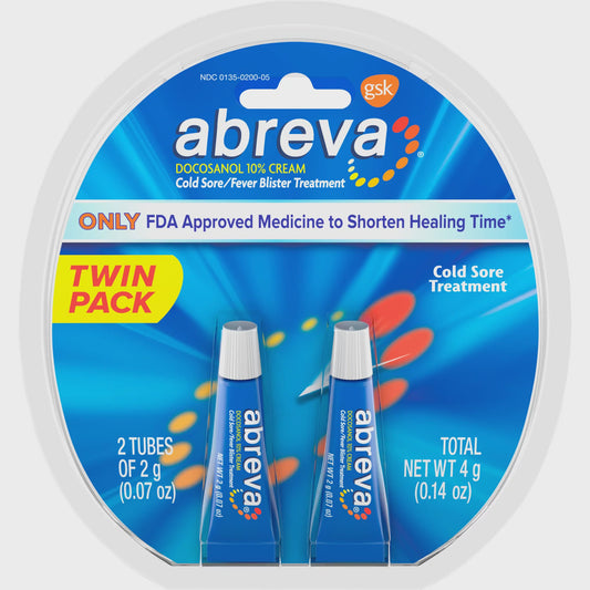 Abreva Docosanol 10% Fever Blister and Cold Sore Treatment .07 oz 2 Pk - GOODSZON Discount Store