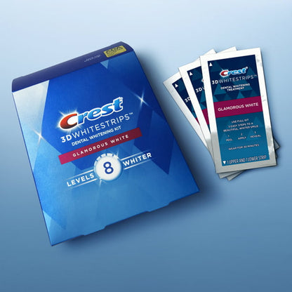 Crest 3D Whitestrips Glamorous White At-Home Teeth Whitening Kit, 14 Treatments - GOODSZON Discount Store