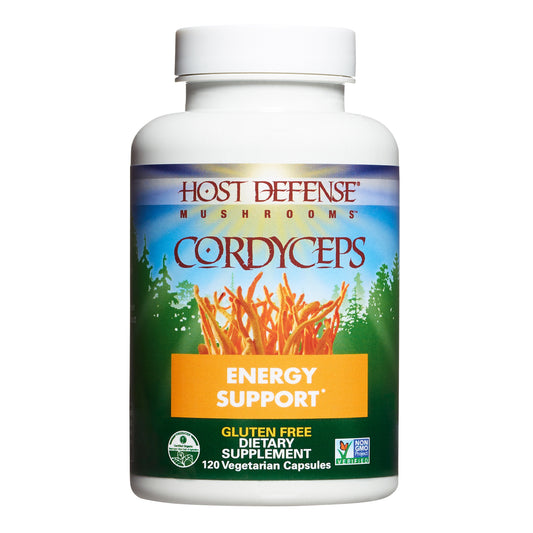 Host Defense, Cordyceps Capsules, Energy and Stamina Support, Daily Dietary Supplement, USDA Organic, Gluten Free, 120 Vegetarian Capsules (60 Servings) - GOODSZON Discount Store