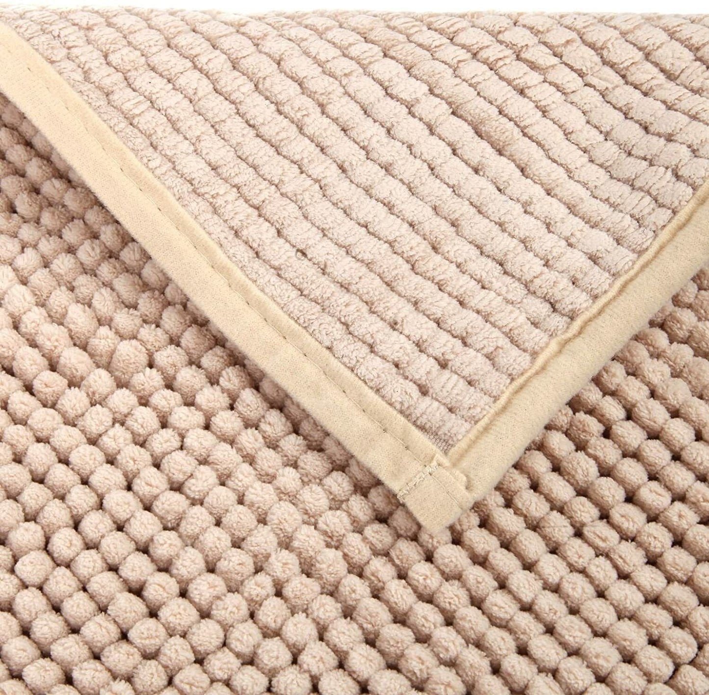 Absorbent Super Soft Bath Mat Large Size, Beige 21" x 34" - GOODSZON Discount Store