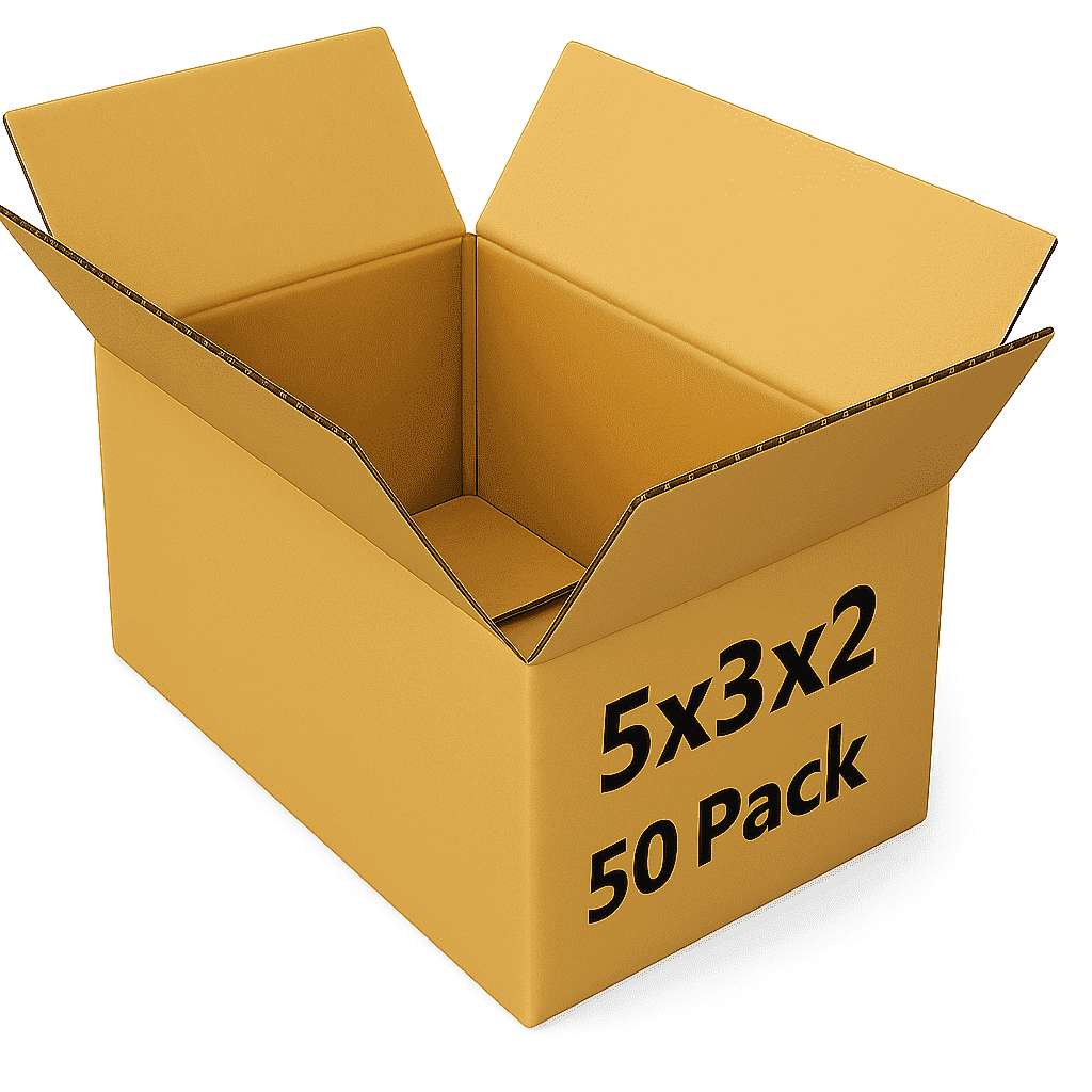 5x3x2 inch 50 Pack Small Shipping Box Mailers, Brown Corrugated Cardboard Packaging Storage Boxes - GOODSZON Discount Store