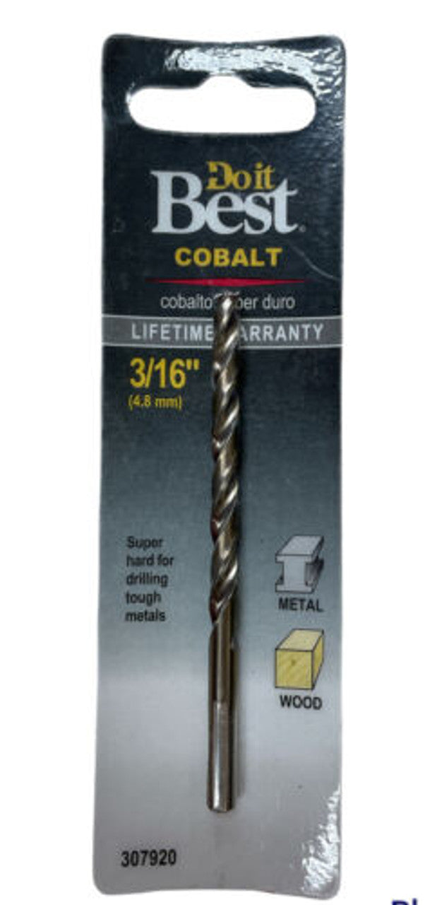 Do it Best 3/16 In. Cobalt Drill Bit 307920 Pack of 4 - GOODSZON Discount Store