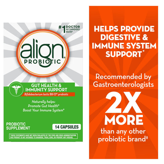 Align Probiotic Gut Health and Immunity Capsules, Unisex Daily Probiotic Supplement, 14 Ct - GOODSZON Discount Store