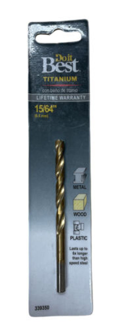 Do it Best 15/64 In. Titanium Drill Bit 219461DB Pack of 4 - GOODSZON Discount Store