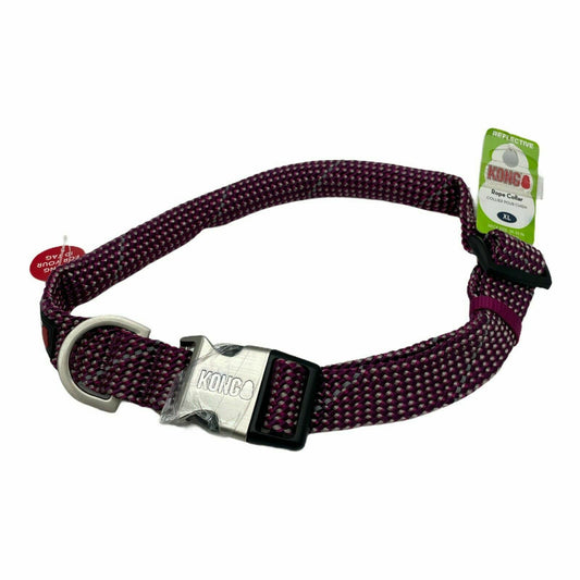 Kong Reflective Rope Collar Pink Neck Size 24-30" X-LARGE - GOODSZON Discount Store