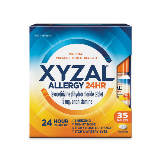 Xyzal Adult Allergy 24HR (35 Ct), Allergy Relief Tablets - GOODSZON Discount Store
