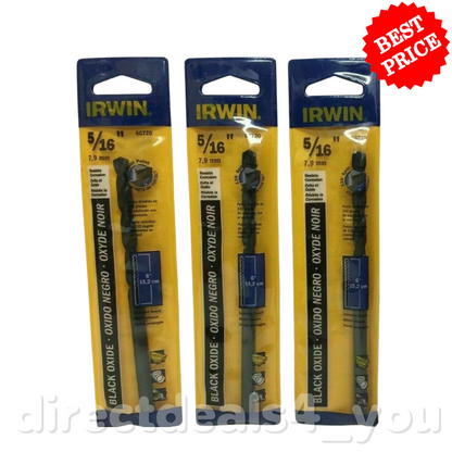 Irwin Aircraft Drill Bit 5/16 " #66720 Black Oxide Pack of 3 - GOODSZON Discount Store