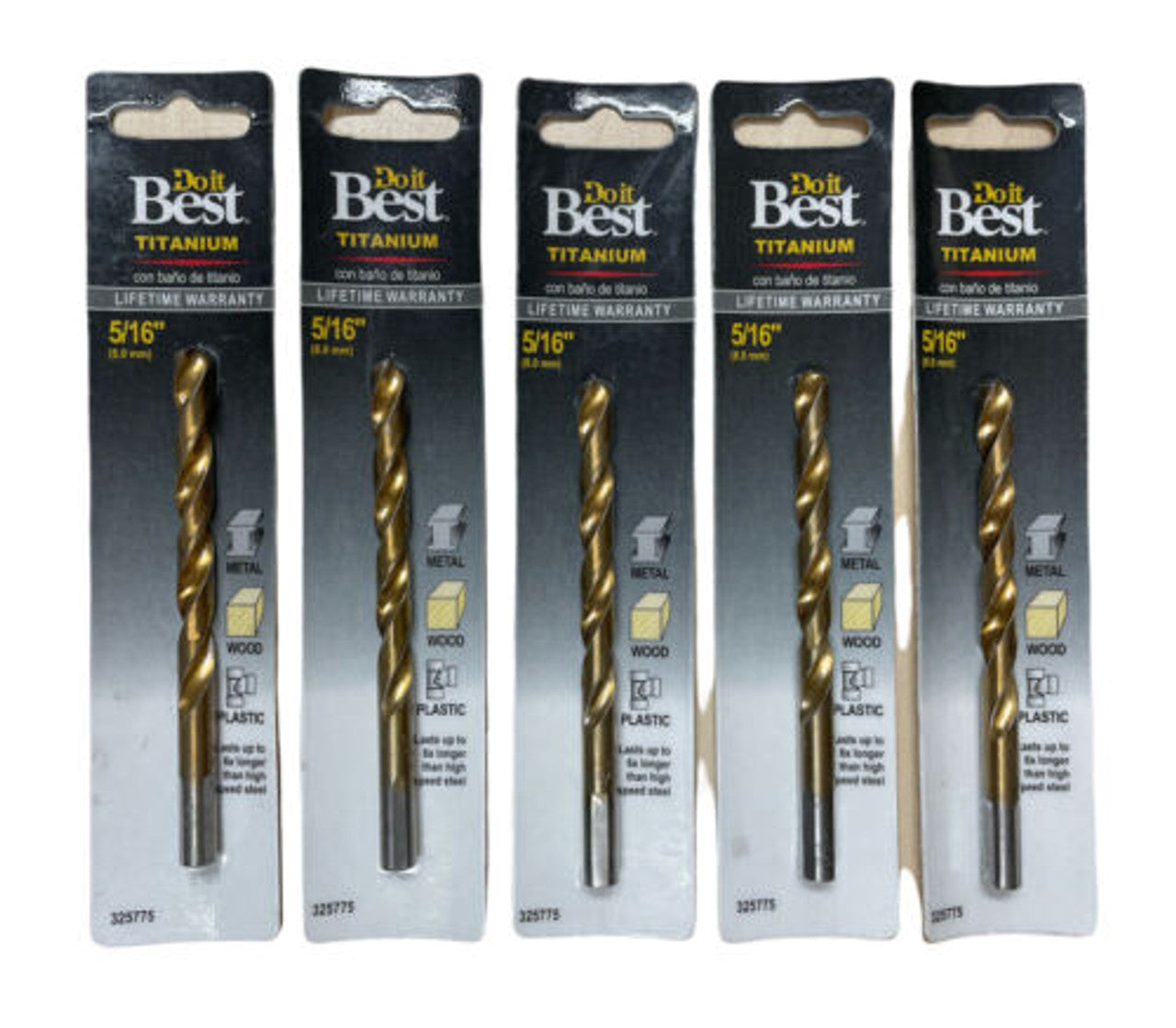 Do it Best 5/16 In. Titanium Drill Bit 325775 Pack of 5 - GOODSZON Discount Store