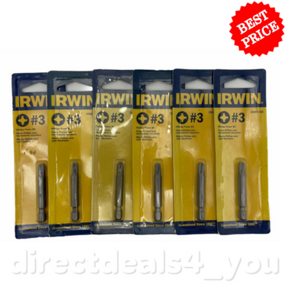 Irwin #3 Phillips Power Bit #3520111C (Pack of 6) - GOODSZON Discount Store
