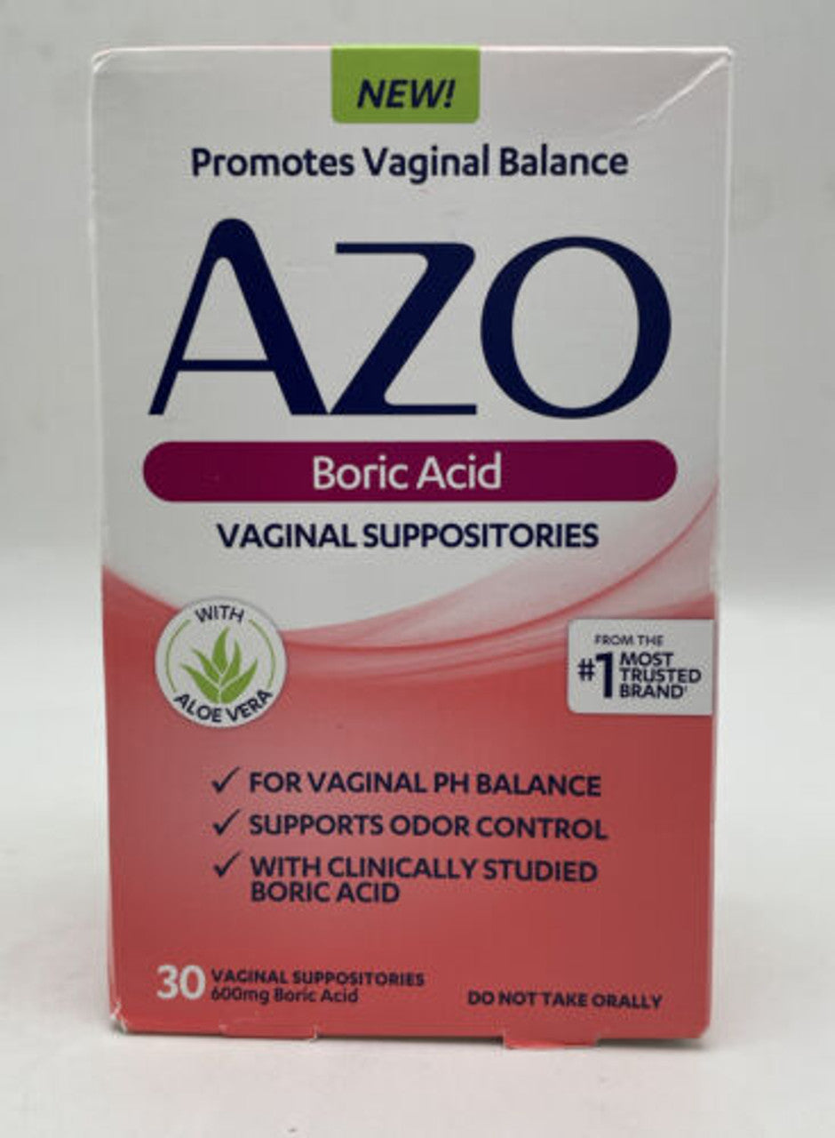 Azo Promotes Vaginal Balance - 30 Vaginal Suppositories Pack 2 - GOODSZON Discount Store