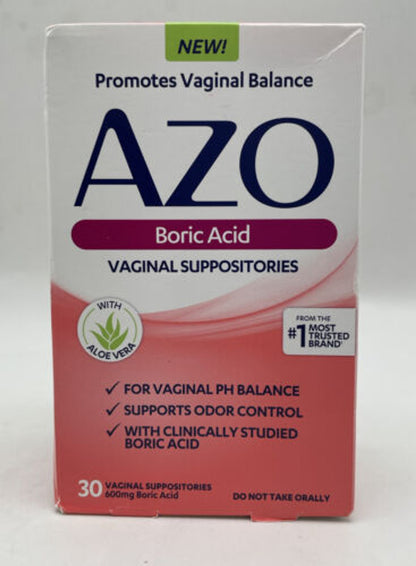 Azo Promotes Vaginal Balance - 30 Vaginal Suppositories Pack 2 - GOODSZON Discount Store