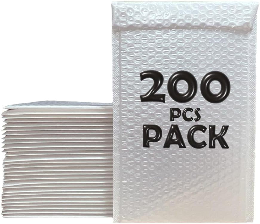 Bubble Mailers 8.5x12 Inch, Pack of 200 – Padded Shipping Envelopes for Secure Mailing, Lightweight and Durable, Tear-Resistant Self-Seal Envelopes for Business, E-Commerce, and Personal Use - GOODSZON Discount Store
