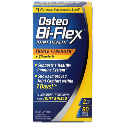Osteo Bi-Flex With Vitamin D and Glucosamine Chondroitin Tablets, 80 Count - GOODSZON Discount Store