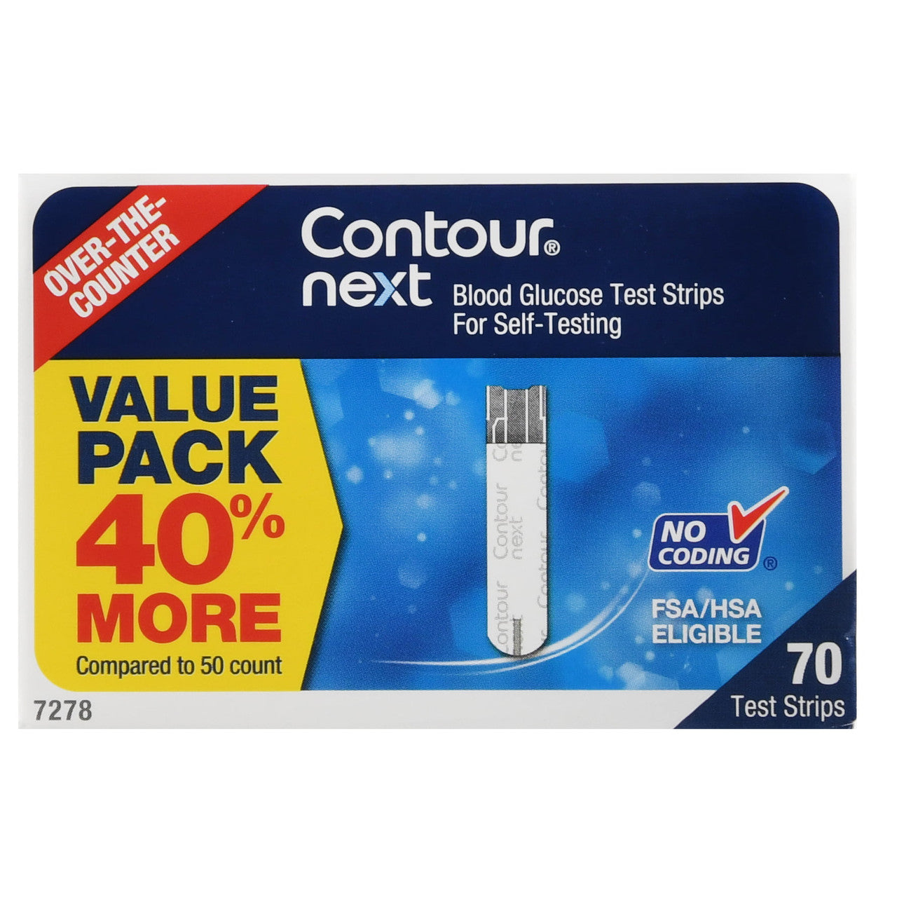 Contour Next Blood Glucose Test Strips, 70 Ct - GOODSZON Discount Store
