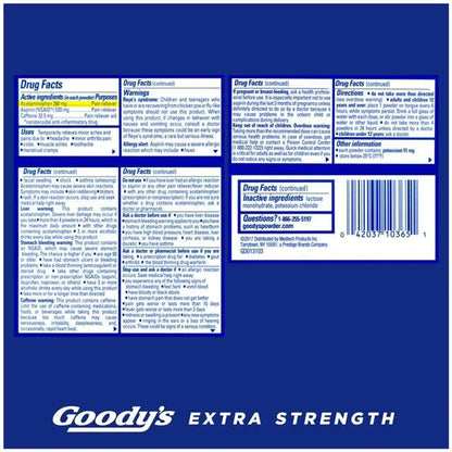 Goody's Extra Strength Headache Powder, 24 Powder Sticks Rack of 2 - GOODSZON Discount Store