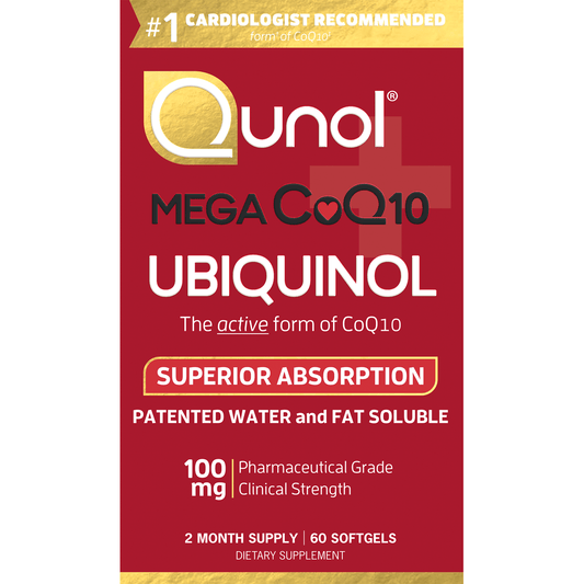 Qunol Mega Ubiquinol CoQ10 Softgels (60 Count) with Superior Absorption, Antioxidant for Heart Health, Active Form of Coenzyme Q10, 100mg Supplement - GOODSZON Discount Store