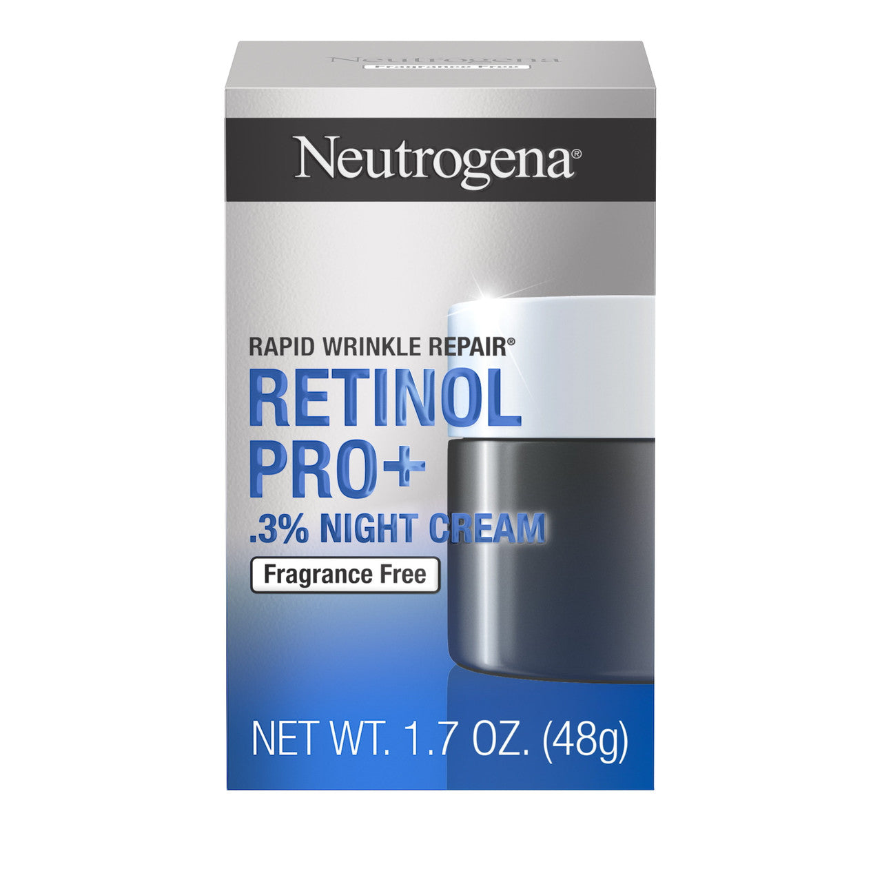 Neutrogena Rapid Wrinkle Repair Cream, Retinol Pro+ Night Moisturizer, 1.7 oz - GOODSZON Discount Store