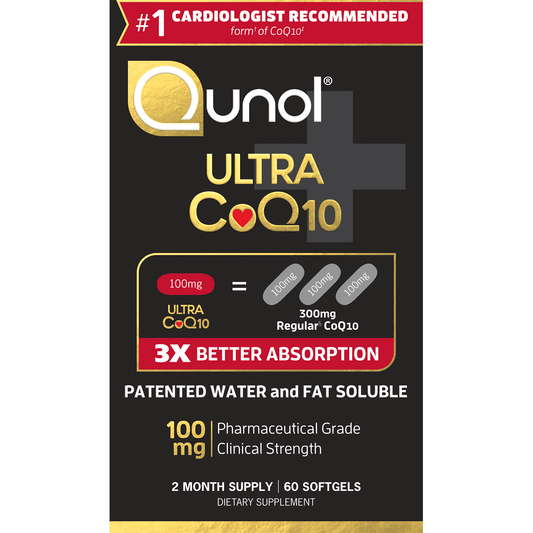 Qunol Ultra CoQ10 Softgels (60 Count) with 3x Better Absorption, Antioxidant for Heart Health, 100mg Natural Supplement Form of Coenzyme Q10 - GOODSZON Discount Store