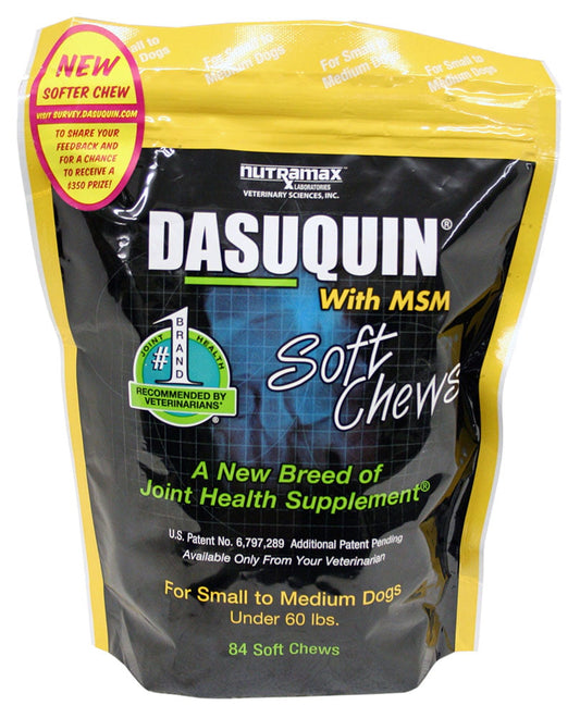 Nutramax Laboratories Dasuquin with MSM Joint Health Supplement for Small to Medium Dogs, 84 Soft Chews - GOODSZON Discount Store