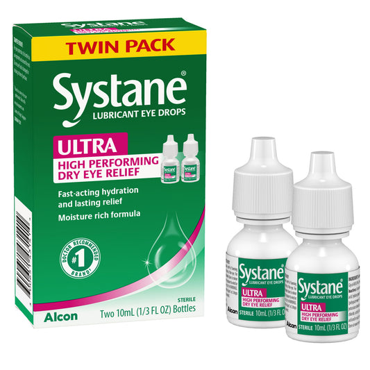 Systane Complete Dry Eye Care Symptom Relief Eye Drops, Twin Pack