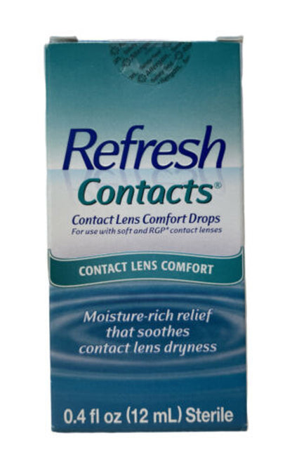 Refresh Contacts Contact Lens Comfort Drops - 0.4 fl oz Pack of 2 - GOODSZON Discount Store