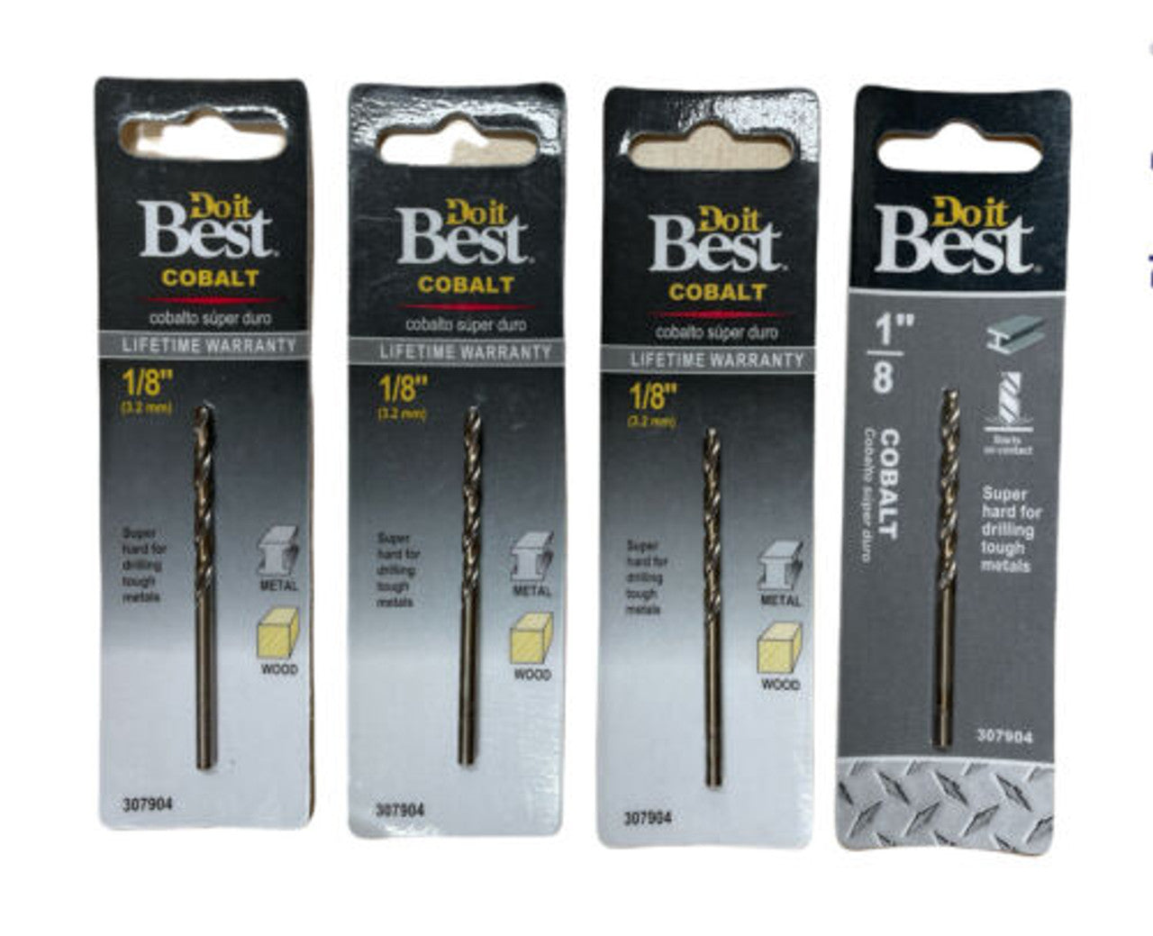 Do it Best 1/8 In. Cobalt Drill Bit 307904 Pack of 4 - GOODSZON Discount Store