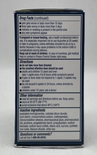 Advil Pain Reliever Fever Reducer 200mg 100 coated caplet Pack 3 Exp 09/2025 - GOODSZON Discount Store