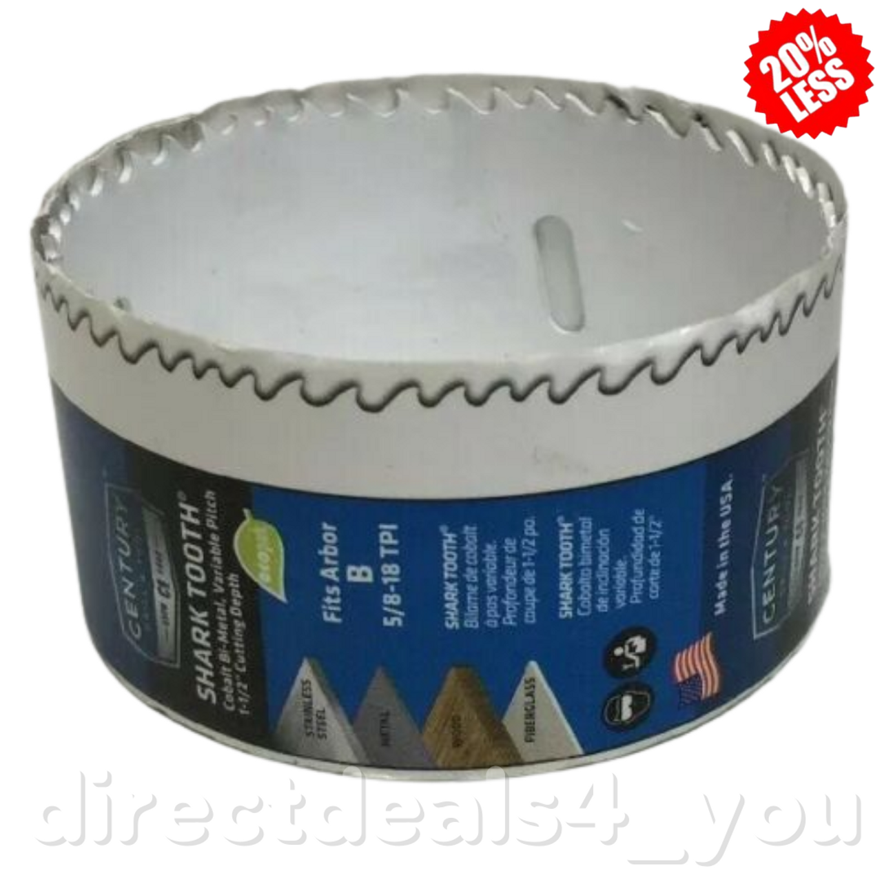 CENTURY DRILL & TOOL 05052 3-1/4" Bi-Metal Shark Tooth Hole Saw - GOODSZON Discount Store