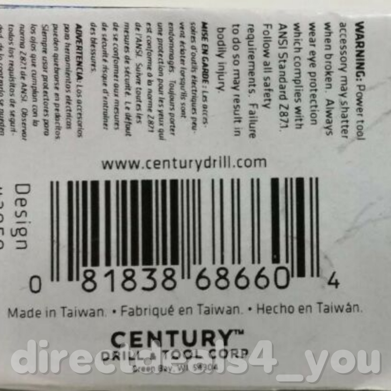 CENTURY DRILL & TOOL 68660 T-60 Star-Drive 1/2" Screwdriving Bit Pack of 2 - GOODSZON Discount Store