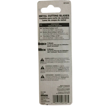 IRWIN Marathon 3071314 U-Shank 3" 14 TPI Jig Saw Blades Pack of 3 - GOODSZON Discount Store