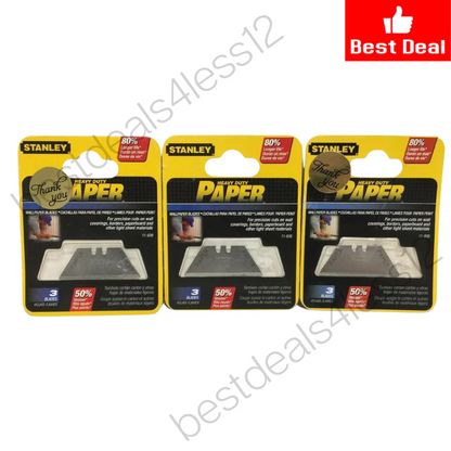 Stanley 11-938 Heavy duty WallPaper Blades 3 pc Pack of 3 - GOODSZON Discount Store