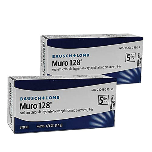 Muro Soium Chloride Hypertonicity Ointment 5%, 0.12 Ounce Twin Pack - GOODSZON Discount Store