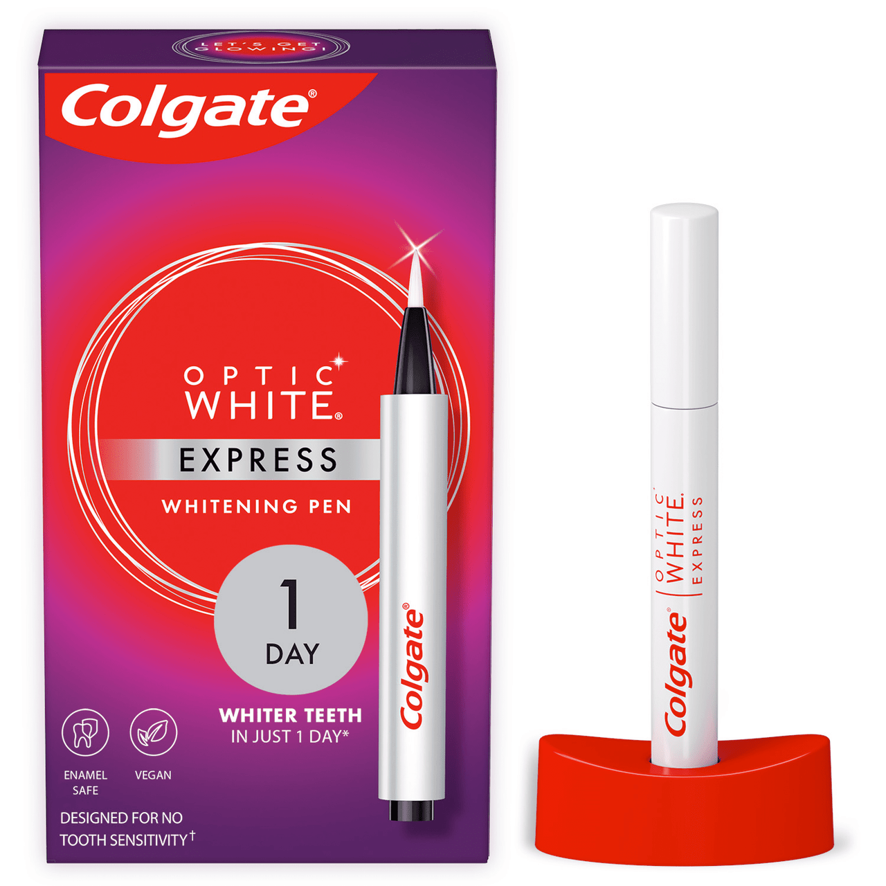 Colgate Optic White Express Teeth Whitening Pen, 35 treatments, 0.08oz - GOODSZON Discount Store