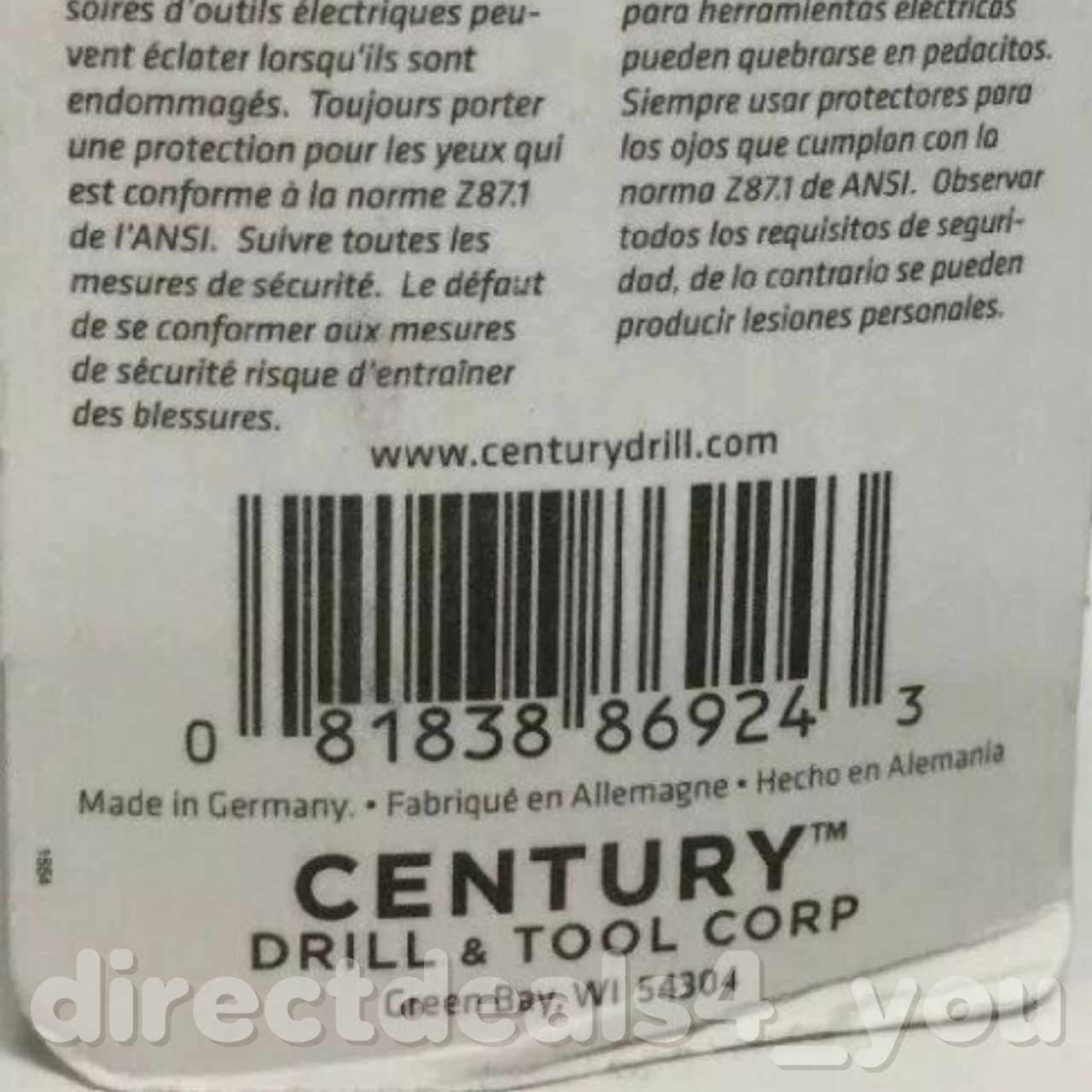 CENTURY Sonic Carbide Drill Bit For Masonry Driling 3/8 in x 4 x 6 in Pack of 3 - GOODSZON Discount Store