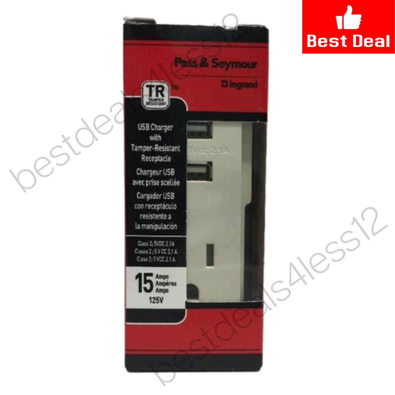 Pass & Seymour TM8-USBLACC6 USB Charger Tamper-Resistant Receptacle - GOODSZON Discount Store