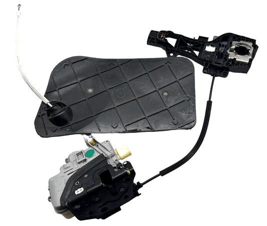 07-15 Audi Q7 Left Driver Front Door Lock Latch ACTUATOR & Access Cover Trim PAN