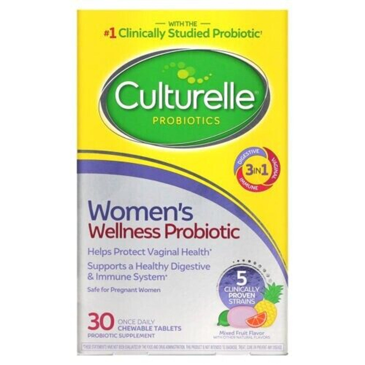 Probiotics, Women's Wellness Probiotic, Mixed Fruit, 30 Chewable Tabs - GOODSZON Discount Store