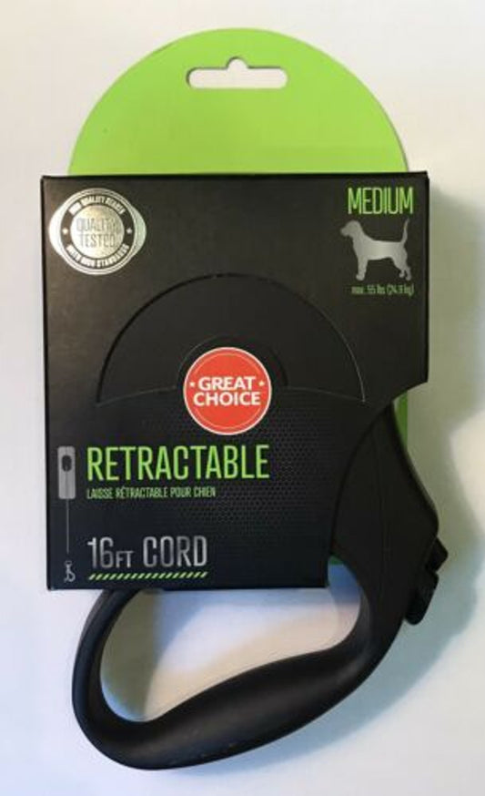 Great Choice Retractable+extra Strength 16 Ft Cord, Med Black - GOODSZON Discount Store