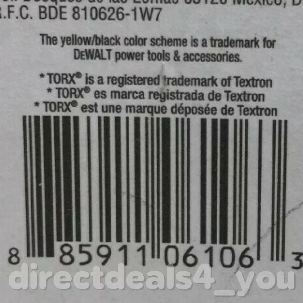 DEWALT DW2660-2 T20 Torx Bit Tips 2 pc Pack of 3 - GOODSZON Discount Store