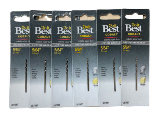 Do it Best 5/64" Cobalt Drill Bits #367087 Pack of 6 - GOODSZON Discount Store