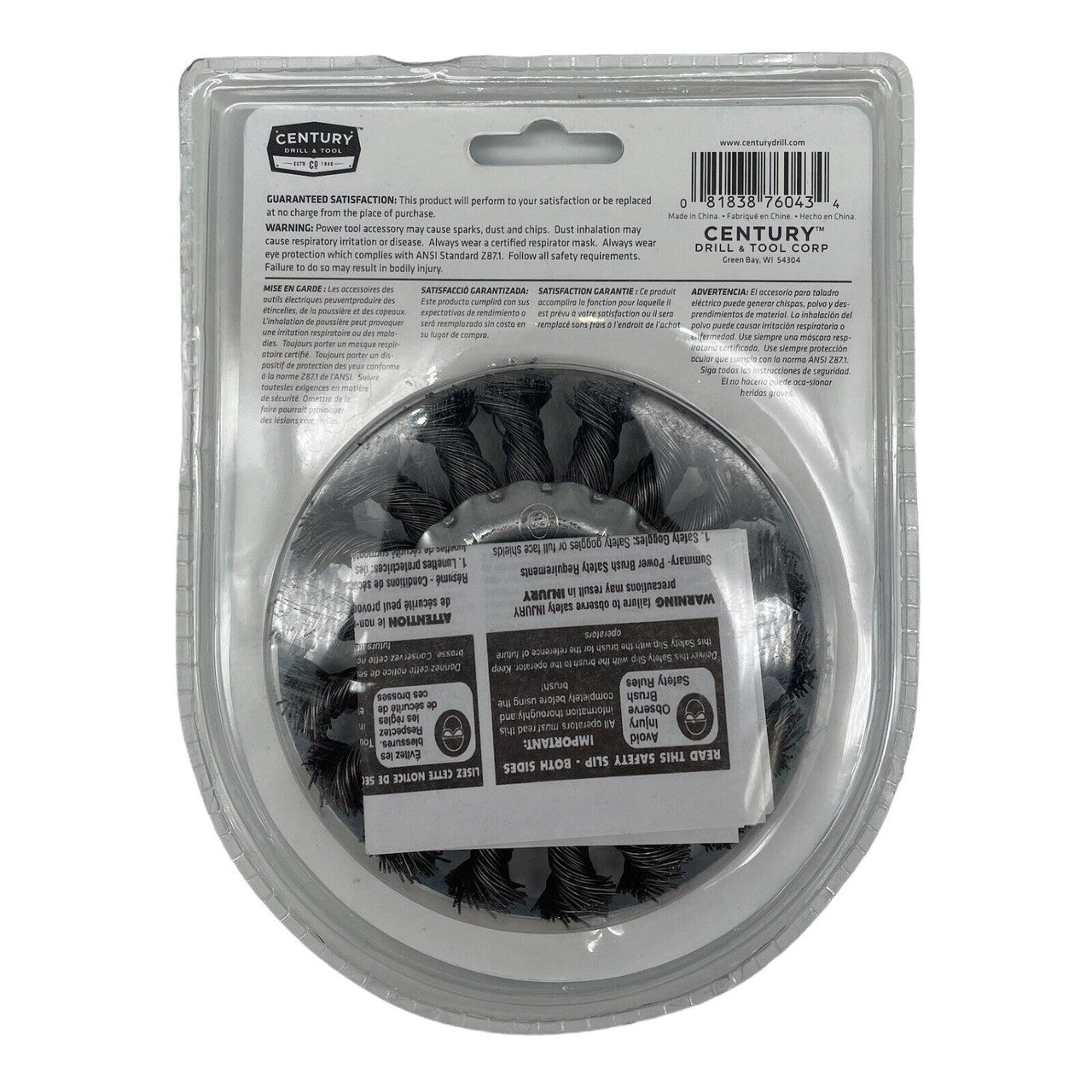 Century Drill & Tool 76043 Cable Twist Wire Wheel, 4x5/8x11 in. - GOODSZON Discount Store