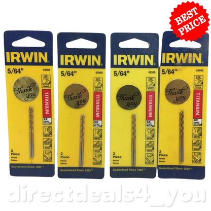Irwin Titanium #63905 5/64" Drill Bit Pack of 4 - GOODSZON Discount Store