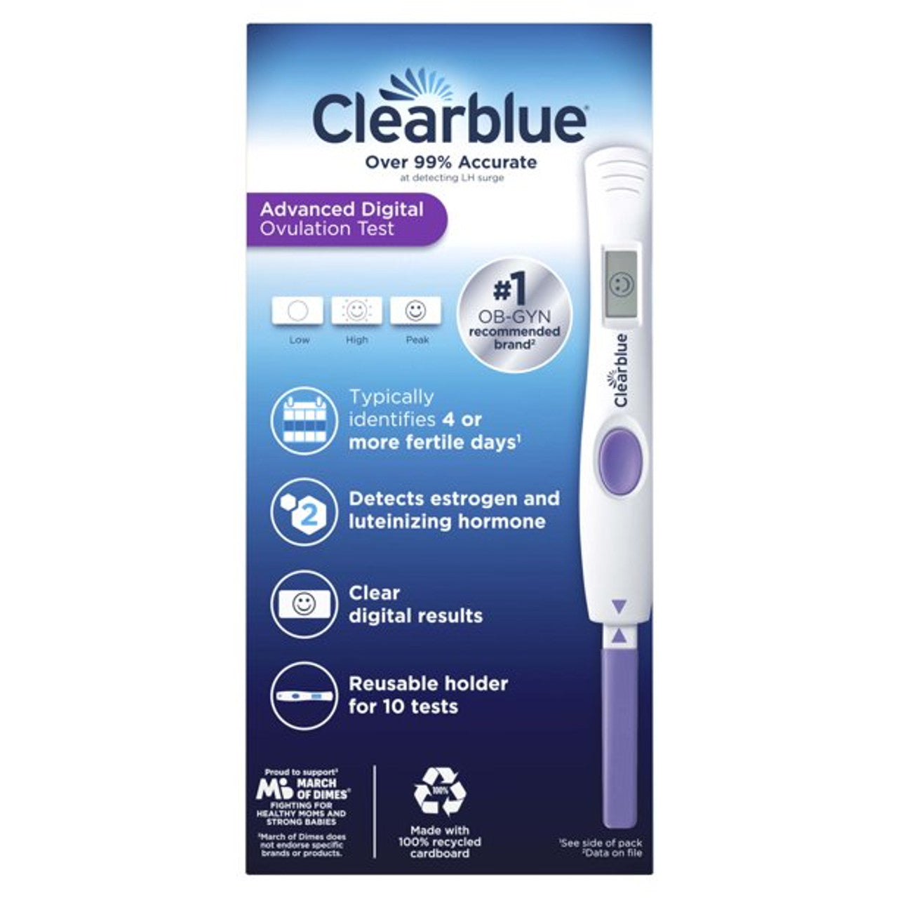 Clearblue Advanced Digital Ovulation Test, Predictor Kit with Digital Results, 10 Tests - GOODSZON Discount Store