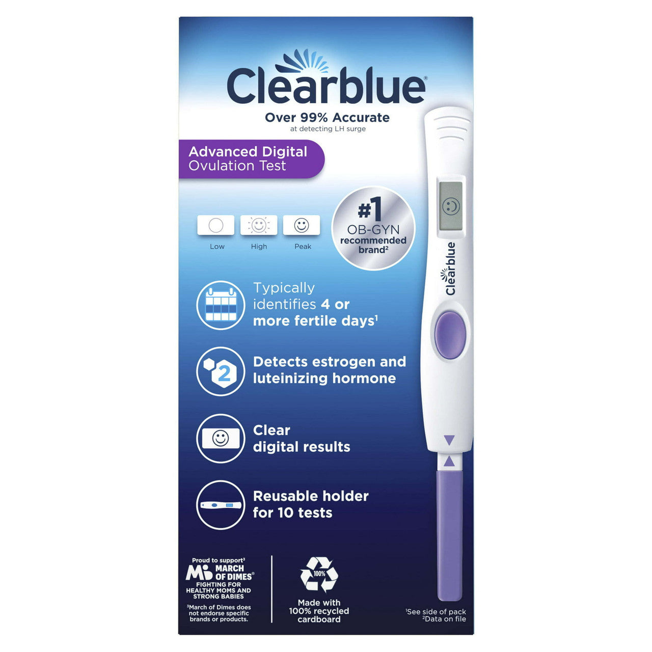 Clearblue Advanced Digital Ovulation Test, Predictor Kit with Digital Results, 10 Tests - GOODSZON Discount Store