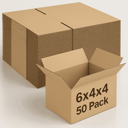 50 Pack 6x4x4 Inches Small Shipping Boxes Brown Corrugated Cardboard Boxes for Packing, Mailing, Moving, Business - GOODSZON Discount Store