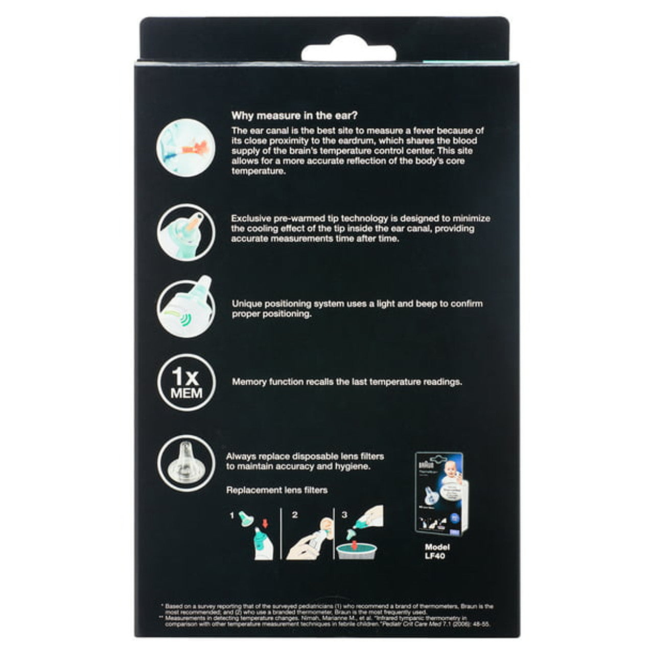 Braun ThermoScan 5 Digital Ear Thermometer, IRT6020US, White - GOODSZON Discount Store