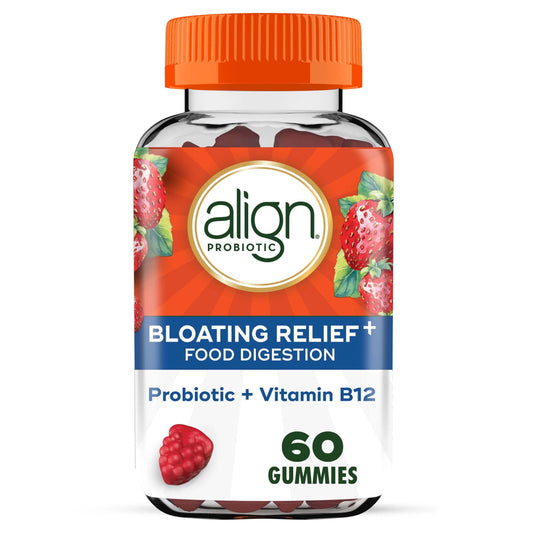 Align Probiotic Gummies Bloating Relief + Food Digestion, Daily Probiotic Supplement, 60 Count - GOODSZON Discount Store