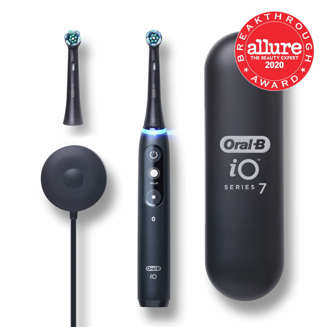 Oral-B iO Series 7 Electric Toothbrush with 2 Brush Heads, Black Onyx - GOODSZON Discount Store