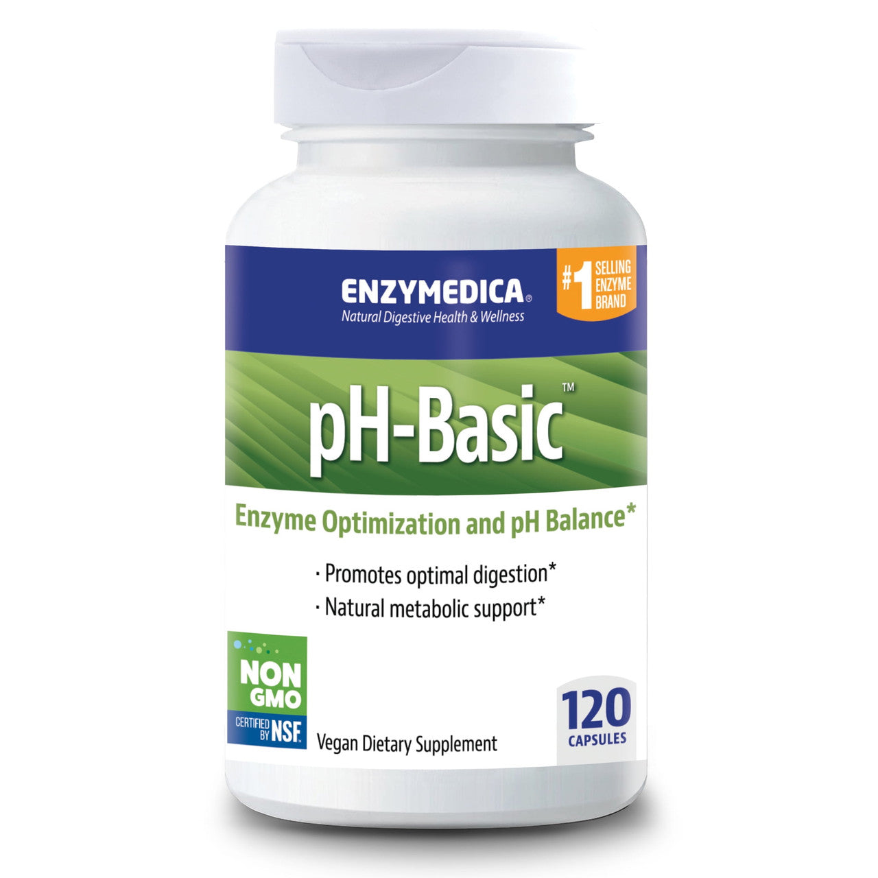 Enzymedica, pH-Basic, Promotes Healthy Digestion and pH Balance with Digestive Enzymes, Vegetarian, Non-GMO, 120 capsules (120 servings) - GOODSZON Discount Store