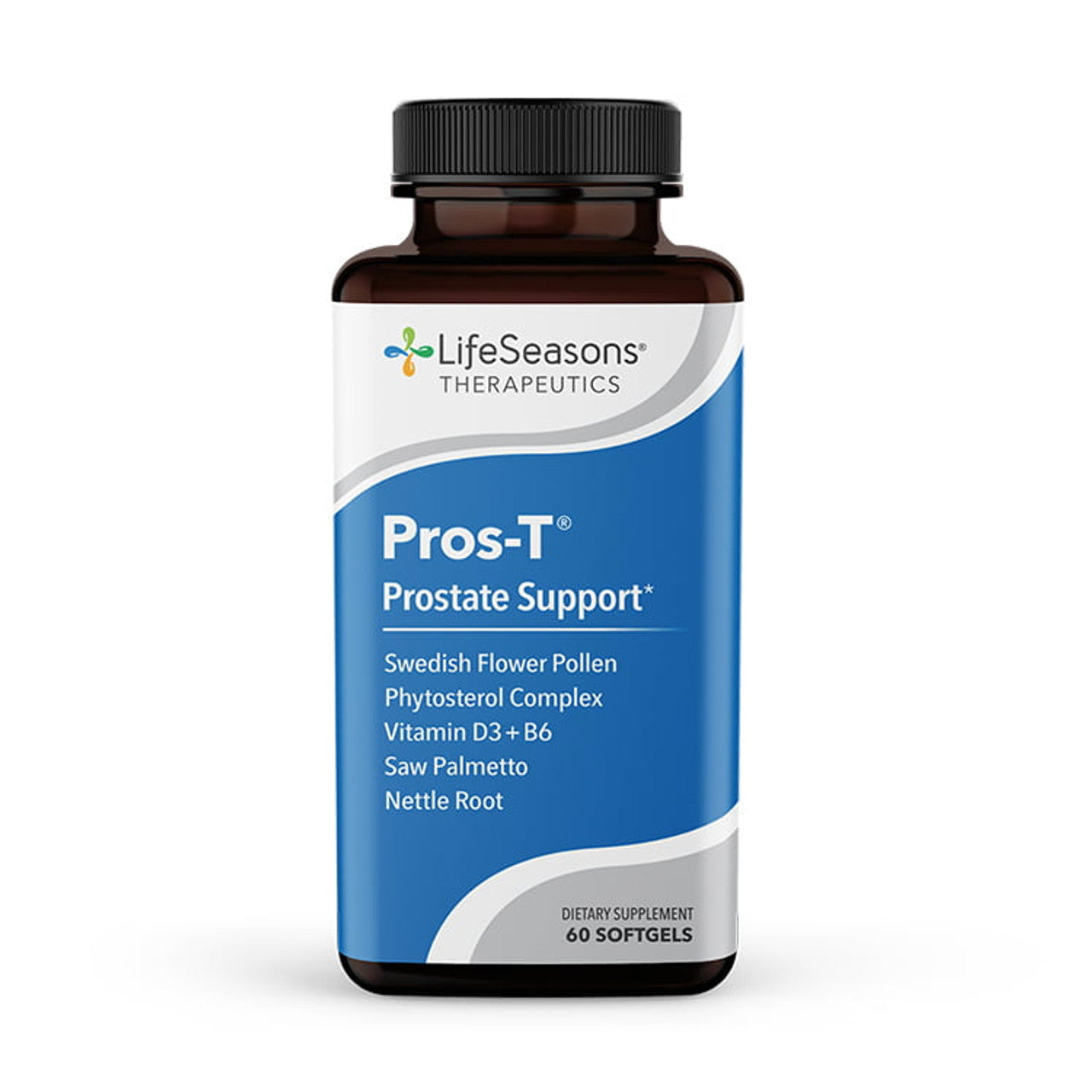LifeSeasons - Pros-T - Prostate Support Supplement - Healthy Urinary Flow - Prostate Inflammation Support for Men - Clinical Strength Levels of Saw Palmetto, Nettle Root - 60 Capsules - GOODSZON Discount Store